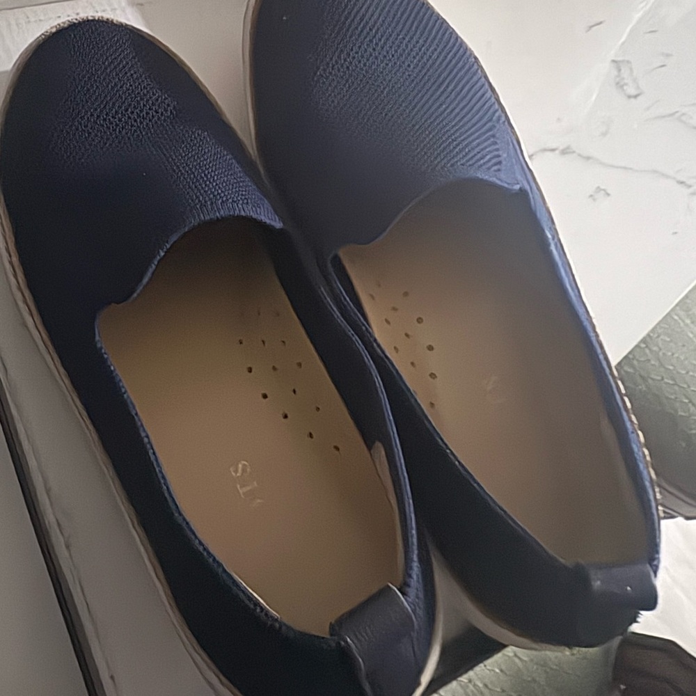 Talbots Navy Slip-On Espadrille-Style Flats